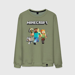 Свитшот хлопковый мужской MINECRAFT, цвет: авокадо