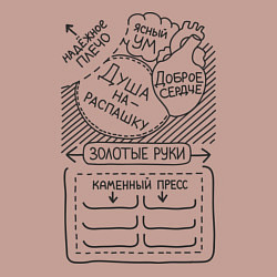 Свитшот хлопковый мужской Из чего состоит мужчина, цвет: пыльно-розовый — фото 2