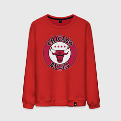 Свитшот хлопковый мужской CHICAGO BULLS, цвет: красный