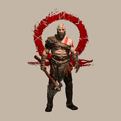 Свитшот хлопковый мужской GOD OF WAR, цвет: миндальный — фото 2