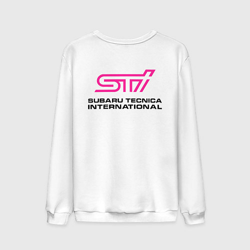 Мужской свитшот SUBARU STI спина Z / Белый – фото 2