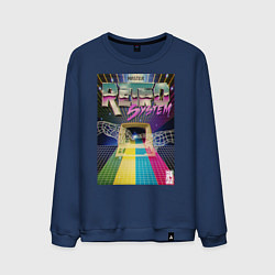 Свитшот хлопковый мужской Retro game, цвет: тёмно-синий
