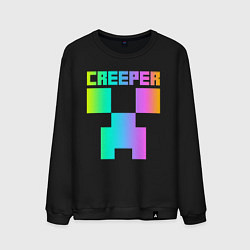 Свитшот хлопковый мужской MINECRAFT CREEPER, цвет: черный