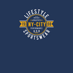 Свитшот хлопковый мужской Lifestyle NYC 1998, цвет: тёмно-синий — фото 2