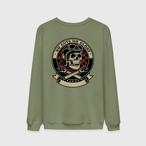 Мужской свитшот No guts no glory / Авокадо – фото 2