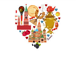 Свитшот хлопковый мужской LOVE RUSSIA, цвет: белый — фото 2