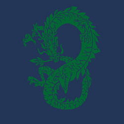 Свитшот хлопковый мужской Древний китайский дракон, цвет: тёмно-синий — фото 2