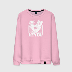Свитшот хлопковый мужской Hentai, цвет: светло-розовый