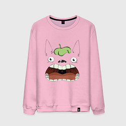 Свитшот хлопковый мужской Scream Totoro, цвет: светло-розовый