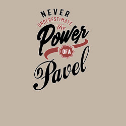 Свитшот хлопковый мужской Недооценивай силу Павла, цвет: миндальный — фото 2