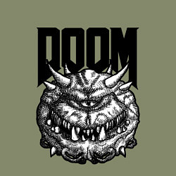 Свитшот хлопковый мужской КАКОДЕМОН DOOM Z, цвет: авокадо — фото 2