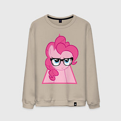 Свитшот хлопковый мужской Pinky Pie hipster, цвет: миндальный