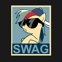 Свитшот хлопковый мужской Rainbow Dash swag, цвет: черный — фото 2