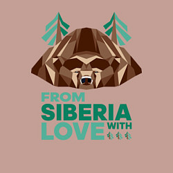 Свитшот хлопковый мужской Из Сибири с любовью, цвет: пыльно-розовый — фото 2