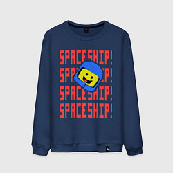 Свитшот хлопковый мужской Spaceship, цвет: тёмно-синий