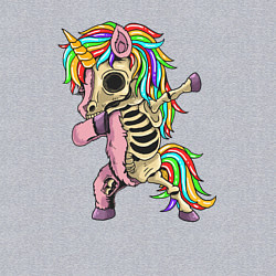 Свитшот хлопковый мужской Единорог зомби, цвет: меланж — фото 2