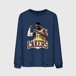 Свитшот хлопковый мужской LeBron - Lakers, цвет: тёмно-синий