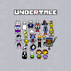 Свитшот хлопковый мужской UNDERTALE, цвет: меланж — фото 2