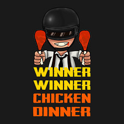 Свитшот хлопковый мужской PUBG Winner Chicken Dinner, цвет: черный — фото 2