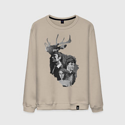 Свитшот хлопковый мужской Hannibal, цвет: миндальный