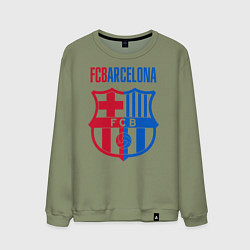 Свитшот хлопковый мужской Barcelona FC, цвет: авокадо