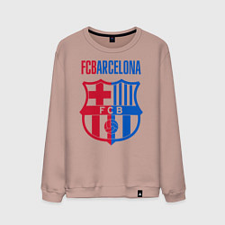 Свитшот хлопковый мужской Barcelona FC, цвет: пыльно-розовый