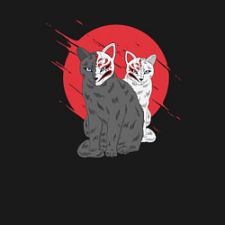 Свитшот хлопковый мужской Japan Cats Z, цвет: черный — фото 2