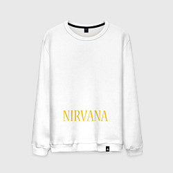 Свитшот хлопковый мужской Nirvana, цвет: белый