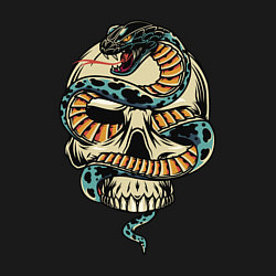 Свитшот хлопковый мужской Snake&Skull, цвет: черный — фото 2