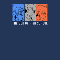 Свитшот хлопковый мужской Anime The God of High School, цвет: тёмно-синий — фото 2