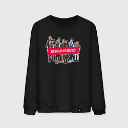 Свитшот хлопковый мужской Голяк Brassic, цвет: черный
