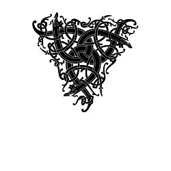 Свитшот хлопковый мужской Рингерике змей чёрный, цвет: белый — фото 2