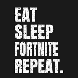 Свитшот хлопковый мужской EAT SLEEP FORTNITE REPEAT, цвет: черный — фото 2