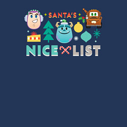 Свитшот хлопковый мужской Santas nice list, цвет: тёмно-синий — фото 2
