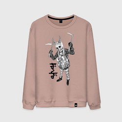 Свитшот хлопковый мужской DOROHEDORO, цвет: пыльно-розовый
