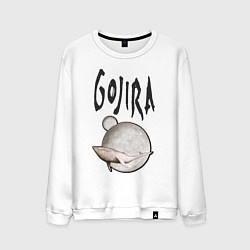 Свитшот хлопковый мужской Gojira, цвет: белый