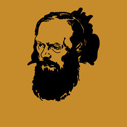 Свитшот хлопковый мужской Достоевский, цвет: горчичный — фото 2