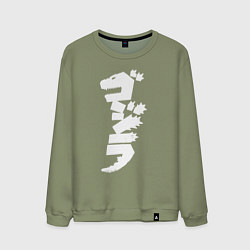 Свитшот хлопковый мужской Годзилла, цвет: авокадо