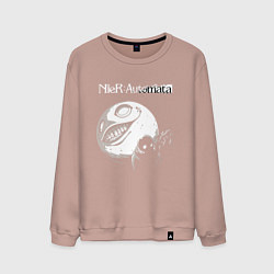 Свитшот хлопковый мужской NIER AUTOMATA, цвет: пыльно-розовый