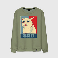 Мужской свитшот Sad Cat