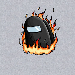 Свитшот хлопковый мужской Among Us fire, цвет: меланж — фото 2