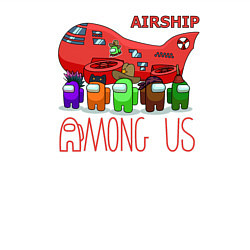 Свитшот хлопковый мужской AMONG US - Airship, цвет: белый — фото 2