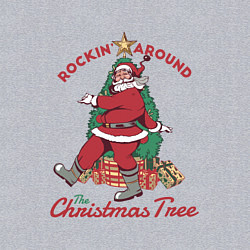 Свитшот хлопковый мужской Rockin Santa, цвет: меланж — фото 2