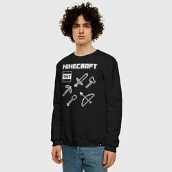 Свитшот хлопковый мужской Minecraft, цвет: черный — фото 2