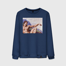 Свитшот хлопковый мужской Искусство, цвет: тёмно-синий
