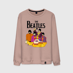 Свитшот хлопковый мужской THE BEATLES, цвет: пыльно-розовый