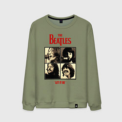 Свитшот хлопковый мужской The Beatles LET IT BE, цвет: авокадо