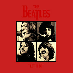 Свитшот хлопковый мужской The Beatles LET IT BE, цвет: красный — фото 2