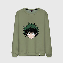 Свитшот хлопковый мужской Izuku Midoriya, цвет: авокадо