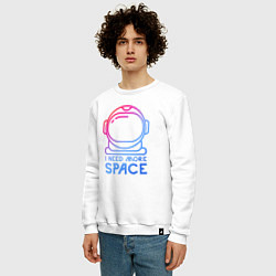 Свитшот хлопковый мужской Космонавт, цвет: белый — фото 2